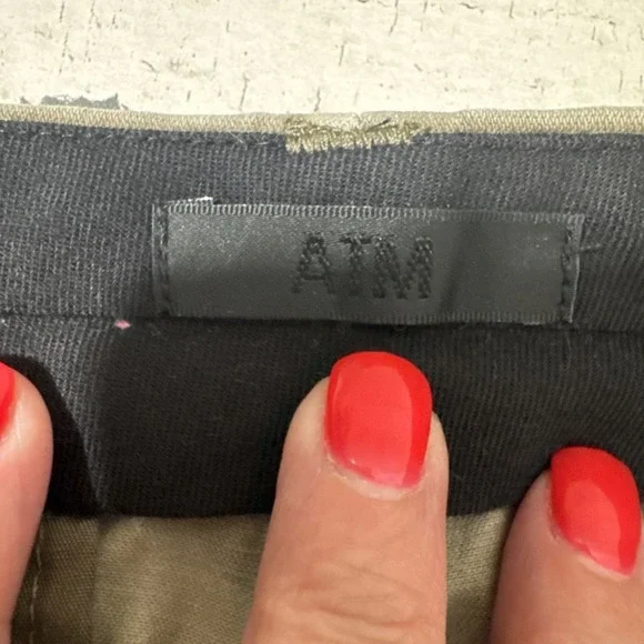 ATM Anthony Thomas Camo Cargo‎ Army Green Women's Khakis Size 28 - Picture 7 of 13